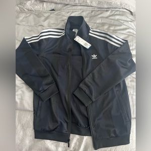 BNWT! Adidas Black Track Zip Up Jacket Size Small